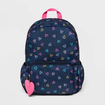 girls flip sequin rainbow heart backpack