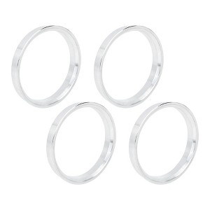 Unique Bargains 2.64inch OD Aluminium Alloy Car Hub Centric Rings Wheel Bore Spacer Silver Tone 4 Pcs - 1 of 4