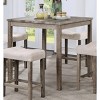 NicBex Dining Table Set for 4 Counter Height Dining Set Wooden Table and Upholstered Chairs for Kitchen - 2 of 4