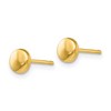 Black Bow Jewelry 4mm Polished Half Ball Post Earrings in 14k Yellow Gold - 2 of 4