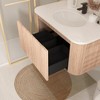 Lyngins Wall-Mounted Bathroom Vanity with Sink, Modern Floating Vanity Cabinet with Soft Close Drawer, Wave Texture Wood Finish, Cultured Marble - 2 of 4