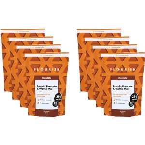 Flourish Protein Pancake & Waffle Mix Chocolate - Case of 8 - 16 oz - 1 of 2