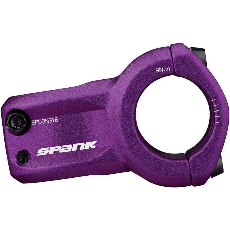 Spank Spoon 318 Stem 43mm Length 31.8 +/-0 Purple Aluminum Mountain Bike, 2 of 4