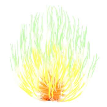 Unique Bargains Silicone Simulation Coral Fireworks Flower Fish Tank Aquarium Decoration 1.18"x16.54" 1 Pc