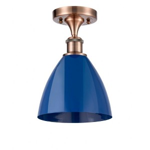 Plymouth Dome - 1 Light Semi-Flush Mount In Industrial Style-11.25 Inches Tall and 7.5 Inches Wide - 1 of 1