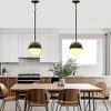 DORESshop Modern Black and Gold Pendant Light with Frosted Glass Shade, 1-Light E26 Hanging Fixture for Kitchen Island, Dining Room, Living Room - 4 of 4