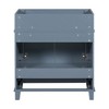 30'' Bathroom Vanity, Solid Wood Frame Bathroom Storage Cabinet, With Soft Closing Doors, Frame Bathroom Storage Cabinet Only, Retro Vanities - 4 of 4
