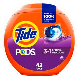 Tide Spring Meadow Pods HE Compatible Laundry Detergent Soap Pacs - 1 of 4