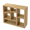 Open Wooden Open Shelf Bookcase, Freestanding Display Storage Cabinet with 7 Cube Storage Spaces, Floor Standing Bookshelf, Entryway, Storage Cabinet - 4 of 4