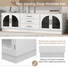 TIRAMISUBEST Minimalist TV Stand for TVs up to 75 Inches, Entertainment Media Console with 3 Drawers & 2 Cabinets - 4 of 4