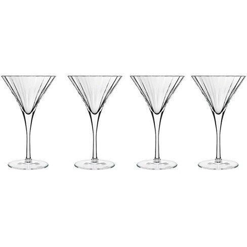 Luigi Bormioli Bach Crystal 8.25 Ounce Martini Glass, Set Of 4 : Target