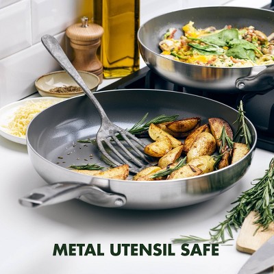 Chatham Stainless Steel Ceramic Nonstick 2-Piece Fry Pan Set
