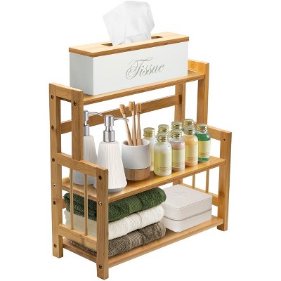 Sorbus 3-Tier Bamboo Kitchen Countertop Organizer - Stores spices, seasonings, and household items — фото 3