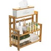 Sorbus Bamboo Counter Shelf Rack for home, Bathroom, etc - 3 of 4
