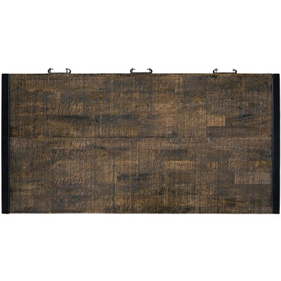 Black and Gray Industrial Wood Home Office Desk