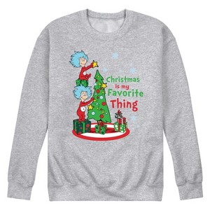Men's - Dr. Seuss - Christmas Is A Family Thing Graphic Fleece Sweatshirt - 1 of 4