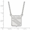 Black Bow Jewelry 10k White Gold New York Rangers NHL Necklace 18 Inch - 2 of 4