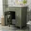 Whisen 24" Bathroom Vanity with Ceramic Sink, 1 Soft-Close Door & 2 Drawers, Door Storage Racks - 3 of 4