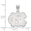 Black Bow Jewelry 14k White Gold North Carolina Tar Heels NCAA Medium Pendant - 2 of 3