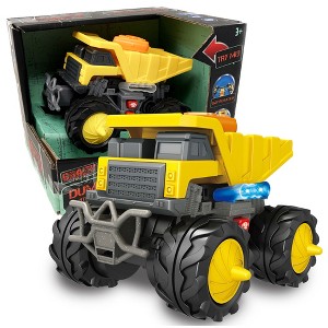 Crazy Truck Motorized Dump Truck | Yellow Lights & Sounds with Stunts Kids 3+ - 1 of 4