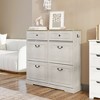 Okak Shoe Cabinet, Shoe Organizer with 4 Panel Flip Drawers and 2 Simple Drawers, Freestanding Shoe Rack for Entryway, Living Room, Hallway, White - 4 of 4