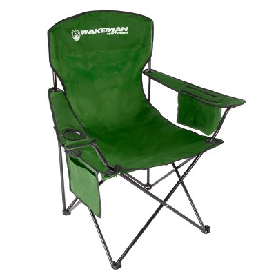 Leisure Sports Oversized Camp Chair With Cup Holder, Cooler, and Carrying Bag - 300-lb Capacity, Green