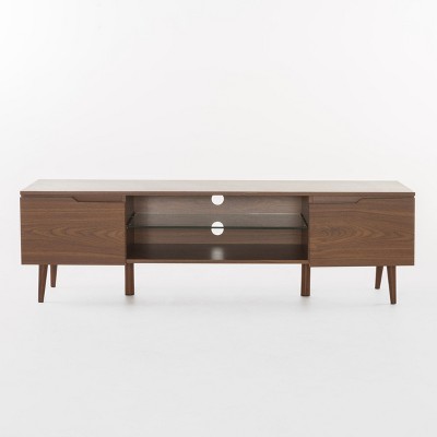 NicBex TV Stands for 50 inch TV, Entertainment Center with 2 Cabinets,TV Console for Living Room, Bedroom, Home,Walnut
