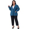 Agnes Orinda Women's Plus Size Button Long Sleeve Office Work Business Suit Blazers - 3 of 4