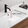 Hrinhom 19.7"W Rectangle Undermount Bathroom Sink Under Counter,Modern Porcelain Basin Sink Without Faucet - 4 of 4