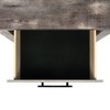 FurniFact,Gray 2-Drawer Wood Nightstand with Metal Handles - 3 of 4