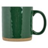 Elanze Designs High Gloss Raw Clay Bottom 15 ounce Ceramic Stoneware Coffee Mugs Set of 4, Green - 2 of 4