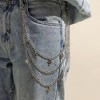 Anna-Kaci Women's Star Charm Multi-Layer Chain Belt with Metal Loops and Punk-Inspired Drape Design 25in - Silver - 4 of 4