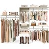 Besiost 154-In Closet Organizer System Wall-mounted with Extendable Hanging Rods - 2 of 4