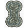 Earth Rugs Sage, Ivory & Settlers Blue Large Dog Bone Braided Pet Tread – Handcrafted Jute, 18" x 28" - 2 of 3