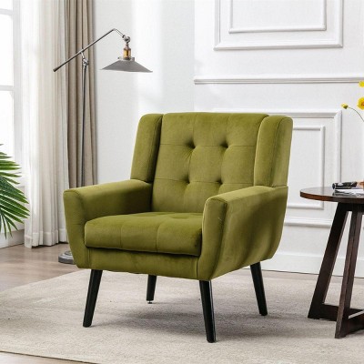 Streamdale Modern Soft Velvet Material Ergonomics Accent Chair Living Room Chair Bedroom Chair Home Chair