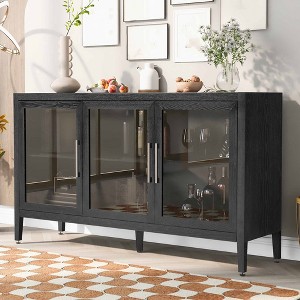 Modern Sideboard Buffet Cabinet, Accent Storage Cabinet With Adjustable Shelf, Entryway Cabinet, Media Console Table for Kitchen Living Room - 1 of 4