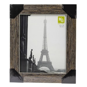 Kiera Grace (Set of 6) 8"x10" Black Document Picture Frames Weathered Gray: Modern Wood Frame Set for Diplomas & Certificates - 1 of 4