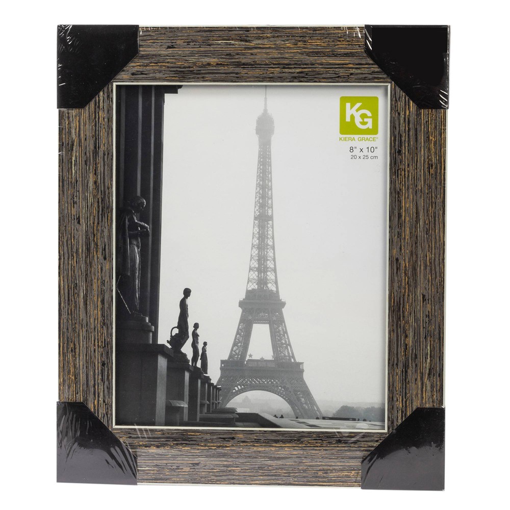Photos - Photo Frame / Album Kiera Grace  8"x10" Black Document Picture Frames Weathered Gray(Set of 6)