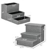 3 Step Dog Stairs with Storage for Bed or Couch,Pet Steps for Small Dogs,Cats,Older or Injured Pets - LAOTIES - 3 of 4