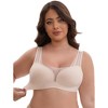 INSPIRE CHIC Women's Mesh Wireless Push Up Minimizers Wide Straps Lightweight Breathable Seamless Soft Bras - 4 of 4
