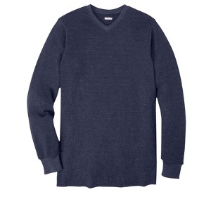 KingSize Men's Big & Tall Heavyweight Thermal V-Neck Underwear Shirt - 1 of 4