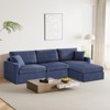 Vipbear 113" Modular Sectional Sofa with Storage Ottoman, Modern Chenille Convertible L Shaped Sectional Couches - 2 of 4