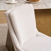 Kumasinova Set of 2 Modern Upholstered Dining Chairs with Double-Layer Cushions, Chenille Fabric Kitchen Chairs, Leisure Chairs with Curved Wood Legs - 2 of 4