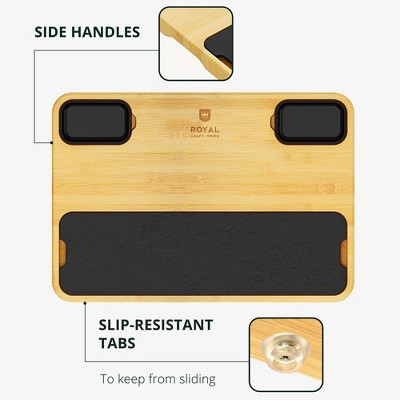 Royal Craft Wood Cheese Board with Slate Plate (Non-Expandable)