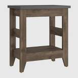 Paulson Side Table with Onyx Top Brown/Black - RST Brands