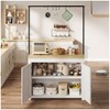 Nasitip 42" Kitchen Island with Storage, Multi-Functional Kitchen Cart with Thick Countertop, 2-Tier Shelves 5 Hooks Black - 2 of 4