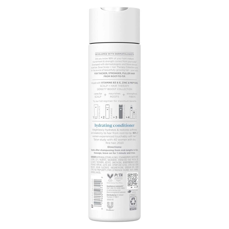 Dove Beauty Density Boost Hydrating Conditioner for Scalp and Dry Damaged Hair Treatment - 9.25oz, 4 of 9