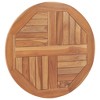vidaXL Table Top Solid Teak Wood Round 1" 23.6" - 2 of 4