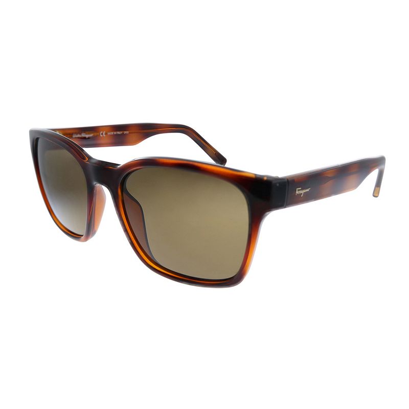 Salvatore Ferragamo SF 959S 214 Unisex Square Sunglasses Tortoise 55mm, 1 of 4