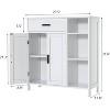 Dcolora Bathroom Cabinet, Floor Storage Cabinet with Doors and Shelves, Coffee Bar Cabinets with Drawer - 3 of 4